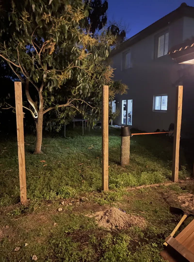 Backyard repair and outdoor project — South Florida