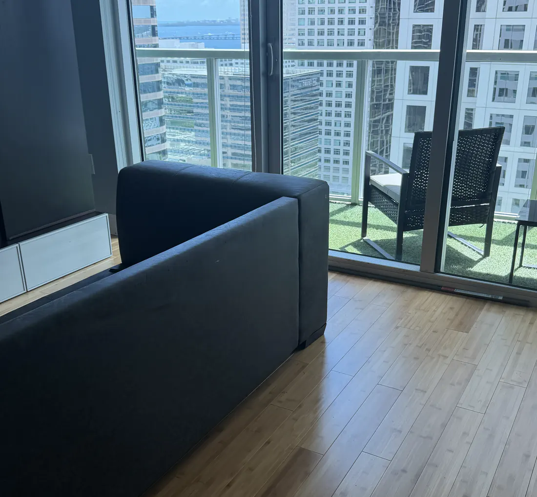 Finished wood flooring in a South Florida high-rise condo