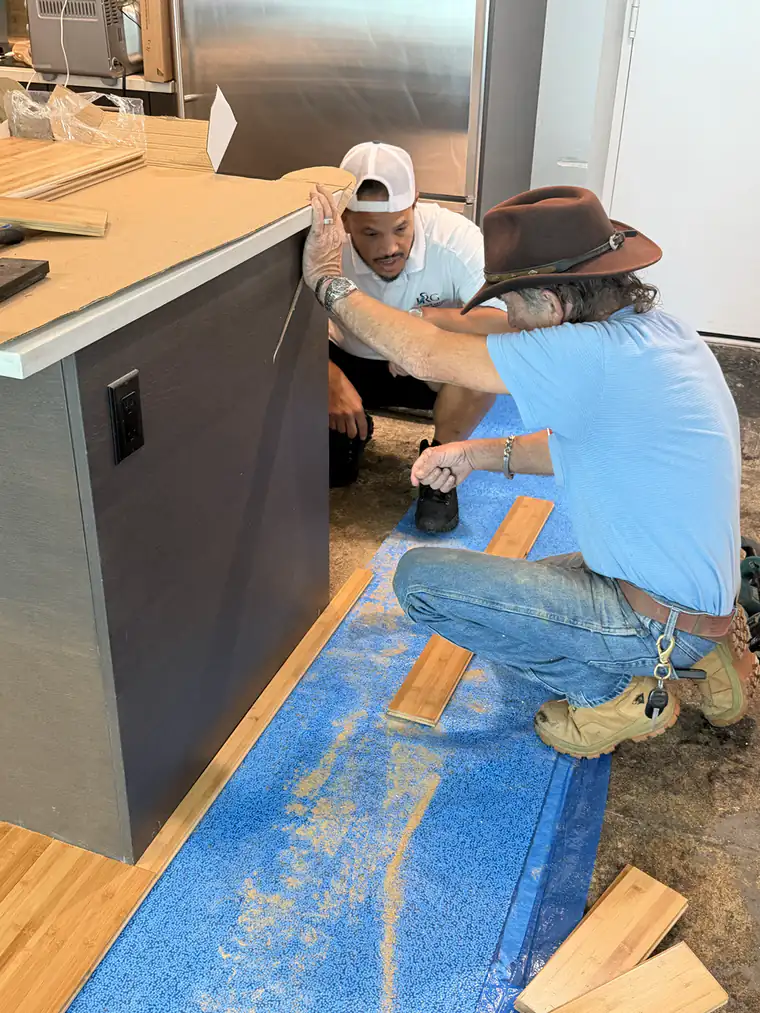 Fitting plank at the island — Ibis Repair Group, South Florida